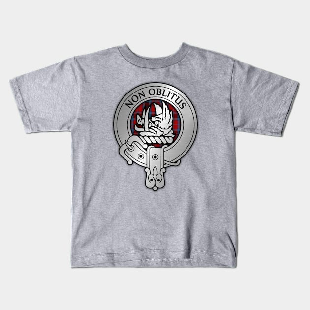 Clan MacTavish Crest & Tartan Kids T-Shirt by Taylor'd Designs